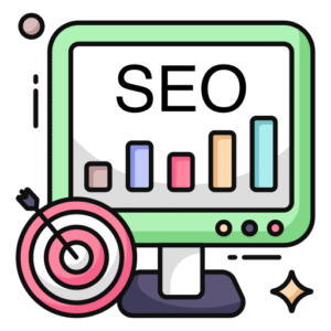 SEO tools icon created for NmarkStudio digital marketing services