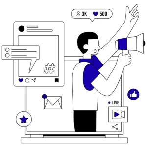 Social media strategy concept graphic designed by a social media marketing company