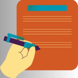 Content writing illustration created for social media marketing services